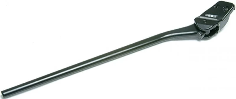 PLETSCHER Hinterbauständer Comp 28 Zoll schwarz - Direktbefestigung außen am Ausfallende mit 18 mm Lochabstand, Aluminium-Druckguss