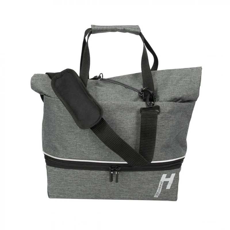 Haberland Gepäckträgeraufsatztasche Lena grau - praktische Racktime 2.0 Transportlösung