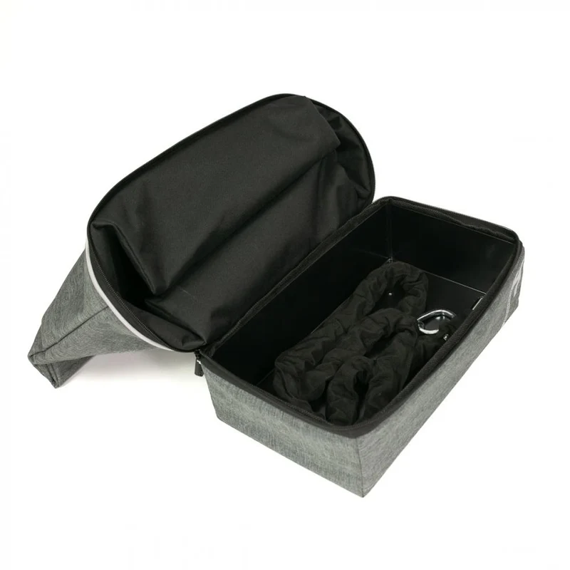 Haberland Gepäckträgeraufsatztasche Lena grau - praktische Racktime 2.0 Transportlösung