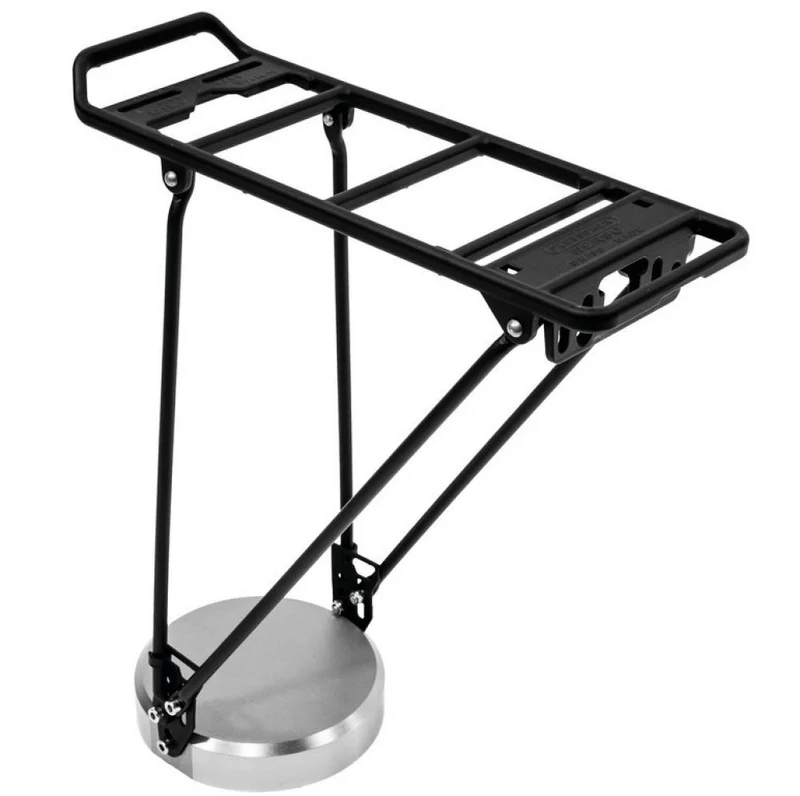 Pletscher Gepäckträger Werso MIK-System 26-29 Zoll - verstellbarer Aluminium-Gepäckträger mit MIK-Adapteraufnahme und Schloss, Rückstrahlerhalter 50/80 mm, ISO 11243 geprüft, schwarz, bis 27 kg belastbar