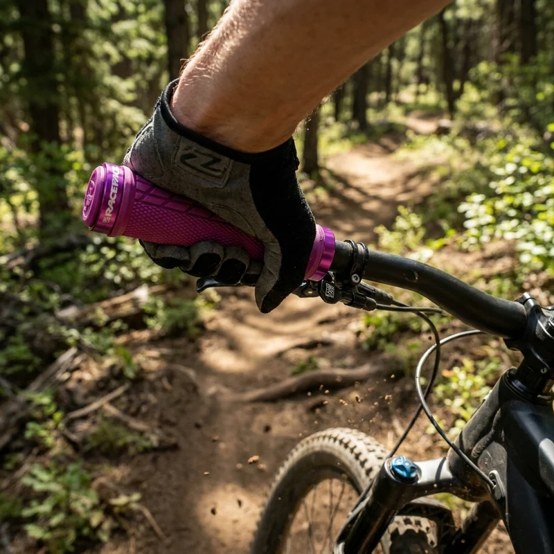 Race Face Grippler Lock-On Griff, 33mm, magenta lila - sicherer Halt und Komfort