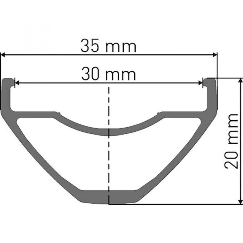 DT Swiss Felge HYBRID H 552 29"/30 mm 32 Loch Schwarz - robuste E-MTB-Felge