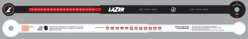 LAZER Kopfmaßband Set (zum Einhängen in Slatwall) Einheitsgröße - präzise Kopfumfangmessung