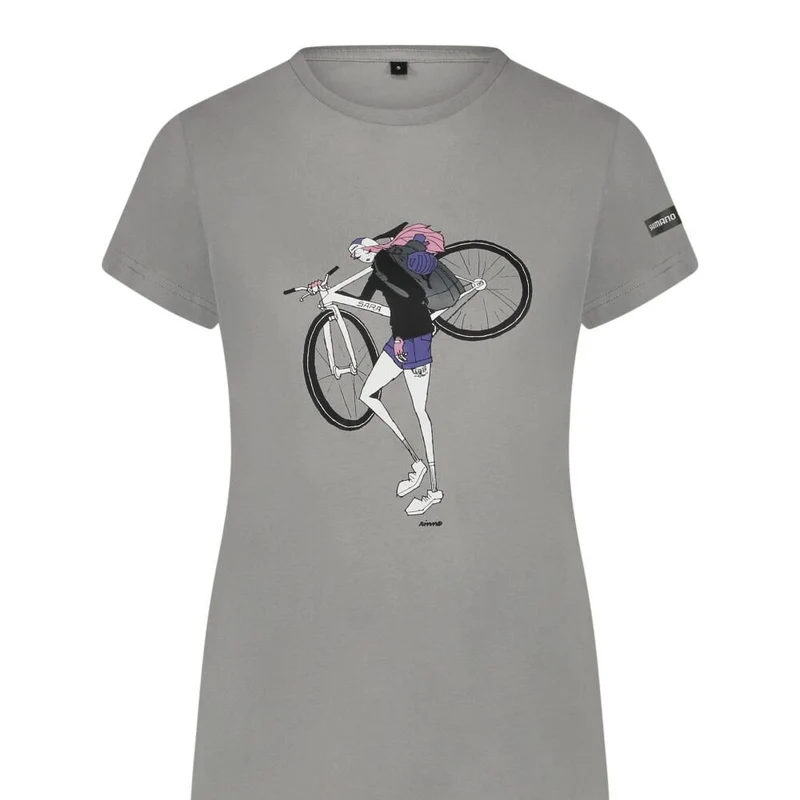 SHIMANO W's Sentiero Ltd T-Shirt Gray s - atmungsaktives Bike-Shirt in moderner Ausführung