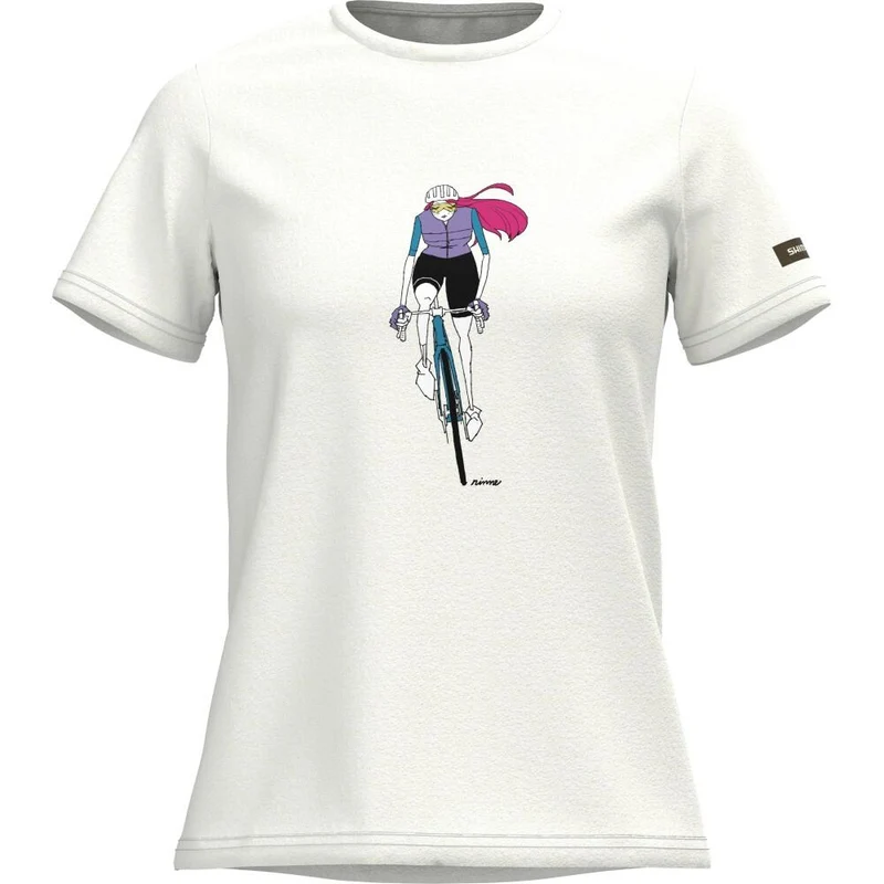 SHIMANO W's Sentiero Ltd. T-Shirt White s - atmungsaktives Funktionsshirt für Radsport