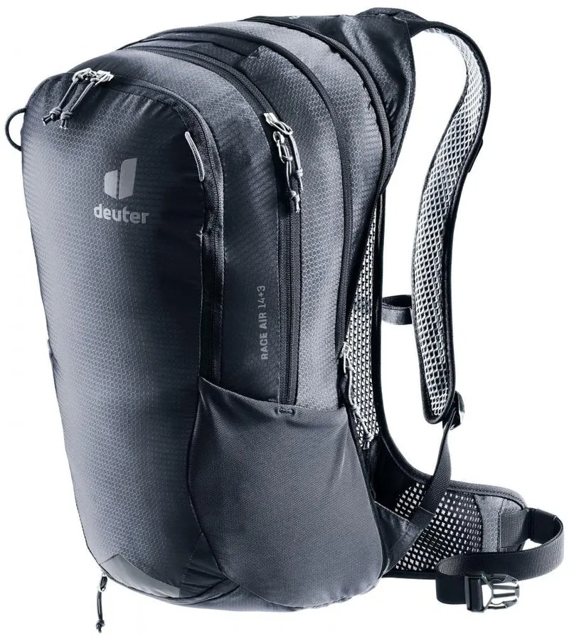 Deuter Race Air 14+3 Fahrradrucksack 14 Liter Black - Extrem leichter Bike-Rucksack mit Aircomfort