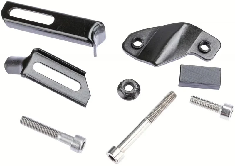 PLETSCHER Hinterbauständer Multi Zoom silber - verstellbar 2628 Zoll, Aluminium-Druckguss pulverbeschichtet, Schiebe- und Gegenlaschenbefestigung, Kunststofffuß Zoom