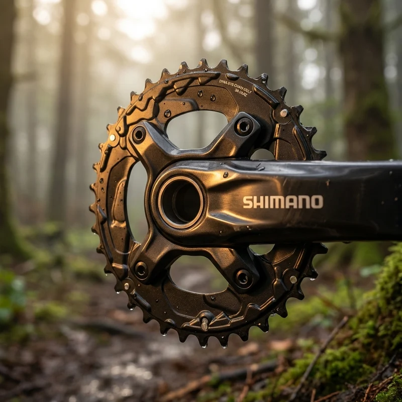 SHIMANO Kettenblatt DEORE FC-M617 38 Zähne - präziser Antrieb für 2x10-fach