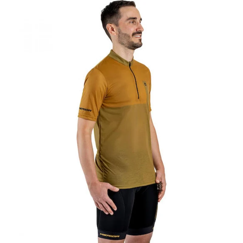 Merida Trikot CAMOU Gravel turmeric XS Turmeric - leichtes, atmungsaktives Gravel-Trikot