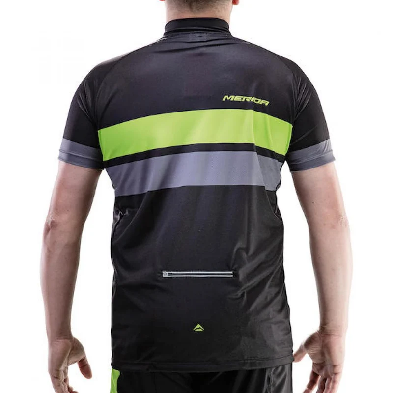 Merida Trikot ACTIVE STRIPE Herren schwarz/grün XS Schwarz/grün - atmungsaktives Fahrradtrikot