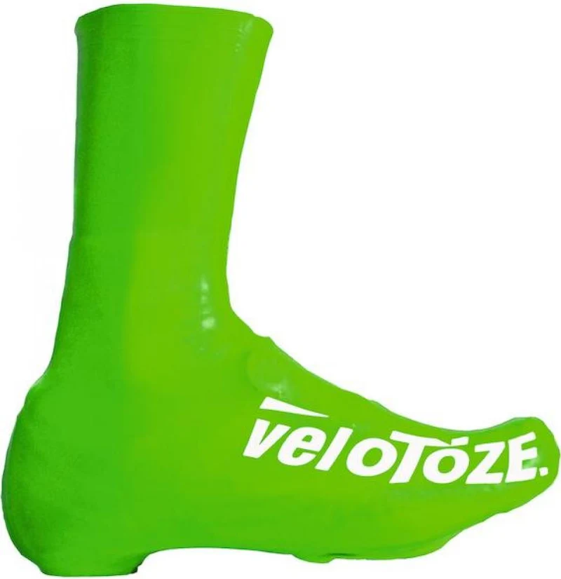 VeloToze Überschuh 2.0 lang grün S - wasserdichter Aero-Überschuh für kalte Tage