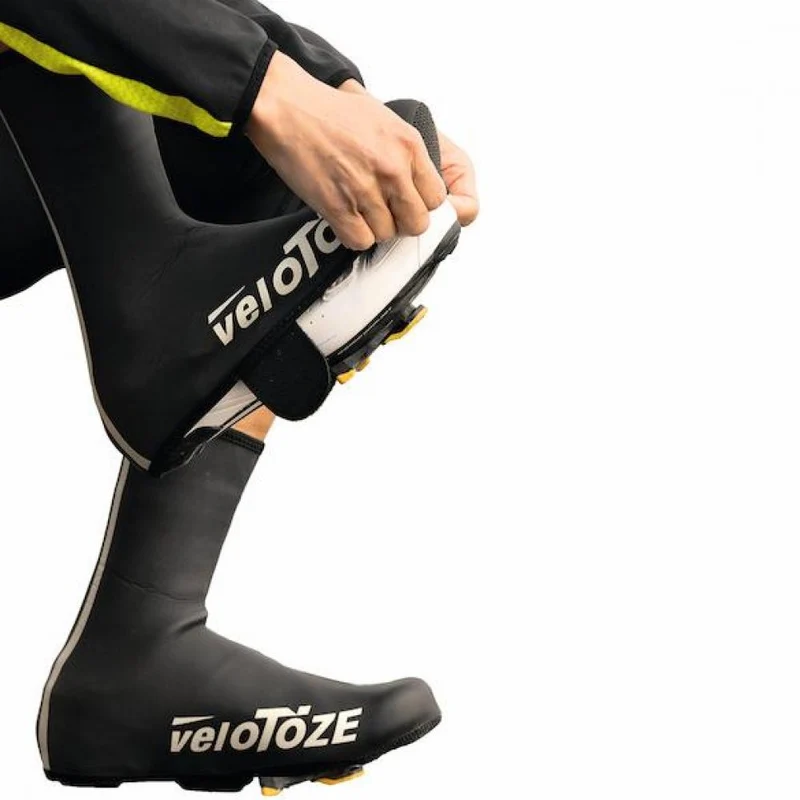 VeloToze Überschuh Neopren wasserdicht L schwarz - warmer, trockener Wetterschutz