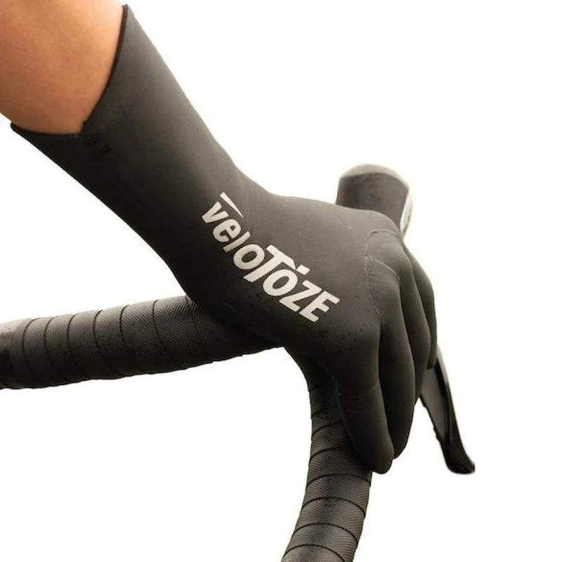 VeloToze Handschuhe wasserdicht XS schwarz - warmer Wetterschutz für Radsportler