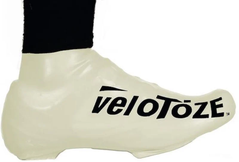 VeloToze Überschuh 2.0 kurz weiß L/XL Weiß - wasserdichter Aero-Überschuh für kalte Tage