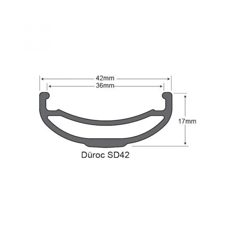 SUNringle Felge Düroc SD42 29" 28 Loch Schwarz - robuste Tubeless-Felge für eMTB & Enduro