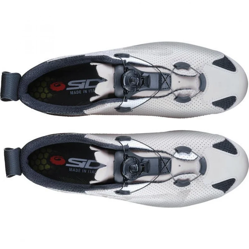 Sidi ROAD Tri-Sixty white 42.5 Weiß - leichter Triathlon-Rennradschuh mit Carbonsohle