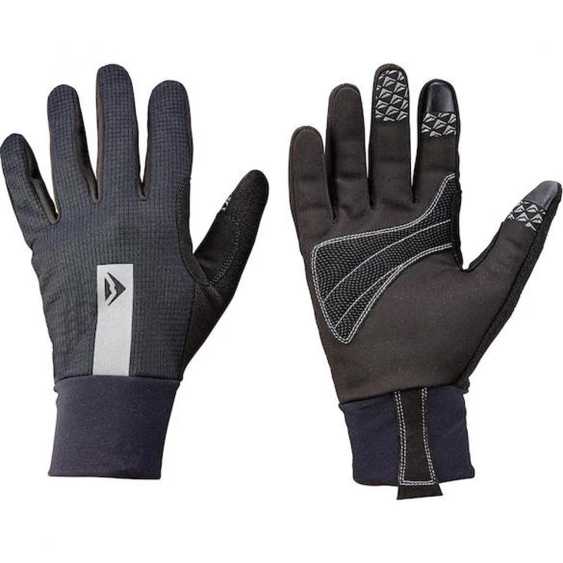 Merida Handschuhe WIND STOP schwarz/grau M Schwarz/grau - winddichte Fahrradhandschuhe mit Touch-Funktion
