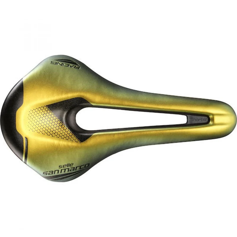 Selle San Marco Sattel Shortfit 2.0 Racing 155 x 255 mm Iridescent Gold - sportlicher Rennradsattel