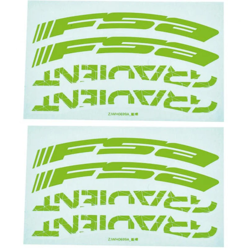 FSA Decals für Gradient Wider LRS 27,5" Grün - stylisches Upgrade für Dein Laufrad