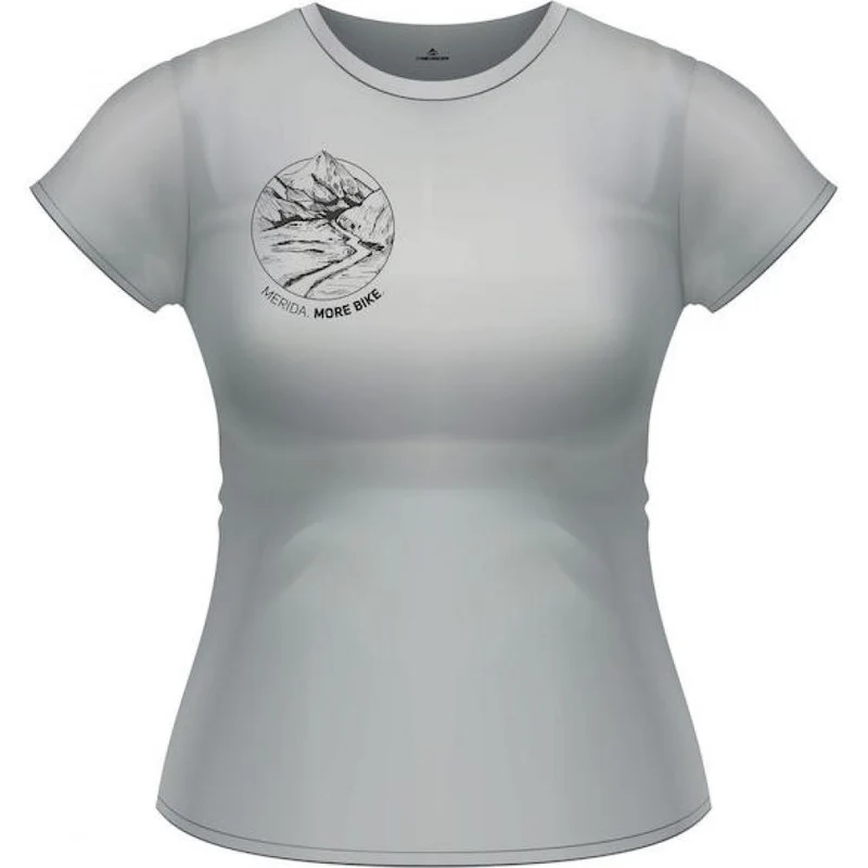 Merida T-Sirt MERIDA Mountain Edition Damen M Grau - atmungsaktives Funktionsshirt