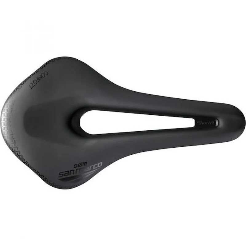 Selle San Marco Sattel Shortfit 2.0 Comfort Dynamic 140 x 255 mm Schwarz - komfortabler Performance-Rennradsattel