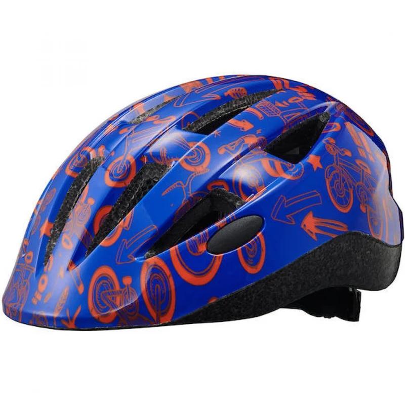 Merida Helm Power 44-50 cm blau/rot - sicherer Kinder-Fahrradhelm mit Top-Belüftung
