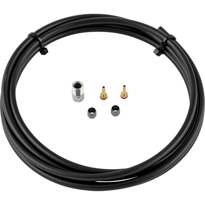TRP Bremsleitungskit 2000 mm Schwarz - 5er Set hydraulische Bremsleitung für Scheibenbremsen MTB Rennrad - Hydraul. Bremsleitungen