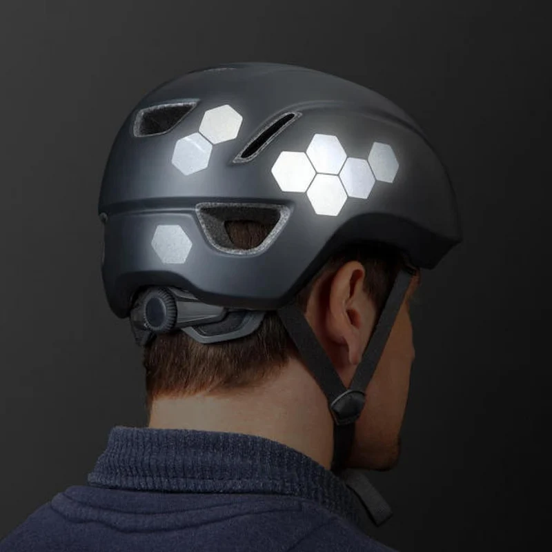 Luxshield Reflektor-Sticker Hexagon S Silber - mehr Sichtbarkeit in moderner Ausführung