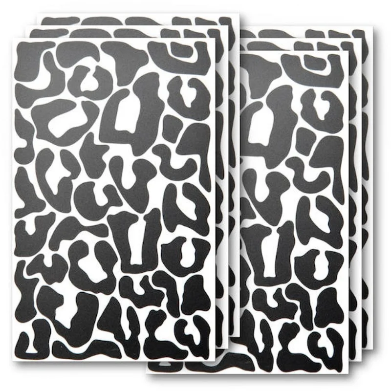 Luxshield Reflektor-Sticker Leopard Einheitsgröße Schwarz - erhöhte Sichtbarkeit im Stradenverkehr