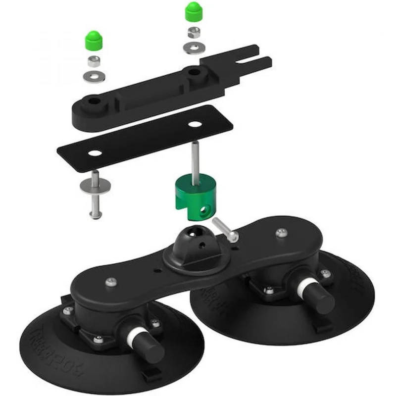 TreeFrog Dachboxträger 22 4 x 150 x 330 mm Schwarz - flexibler Dachboxhalter ohne Dachträger