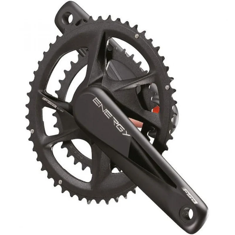FSA Kurbelgarnitur Energy Modular BB386Evo 2x 172,5 mm Schwarz - vielseitige Performance für Straße & Gravel