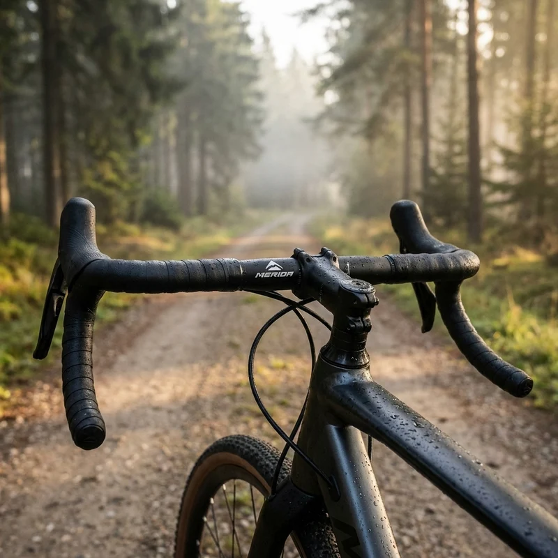 Merida EXPERT GR Lenker 440 mm Schwarz - Leichter Gravel-Lenker mit 12° Flare