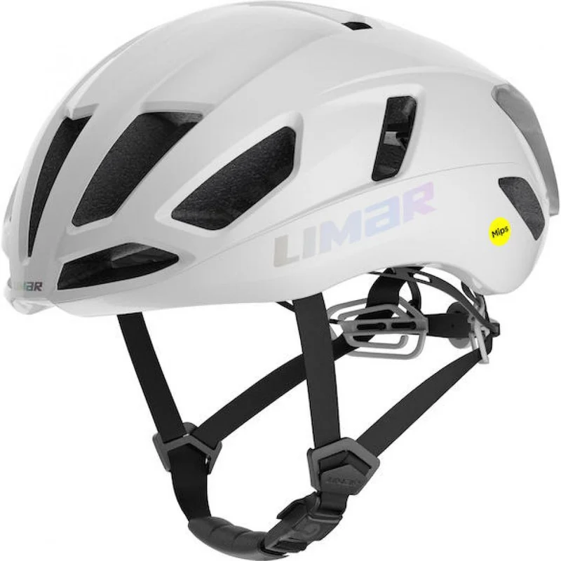 Limar Air Atlas + Mips Iridescent White M - aerodynamischer Rennradhelm mit Top-Belüftung