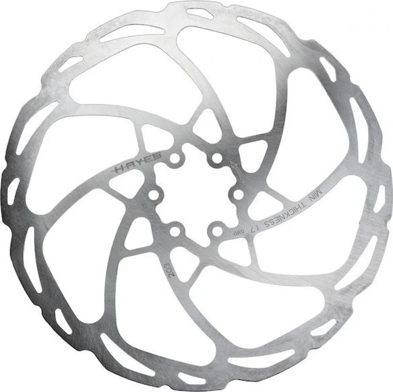 Hayes D-Series Bremsscheibe 6-Loch 180 mm Silber - Geräuschreduzierend