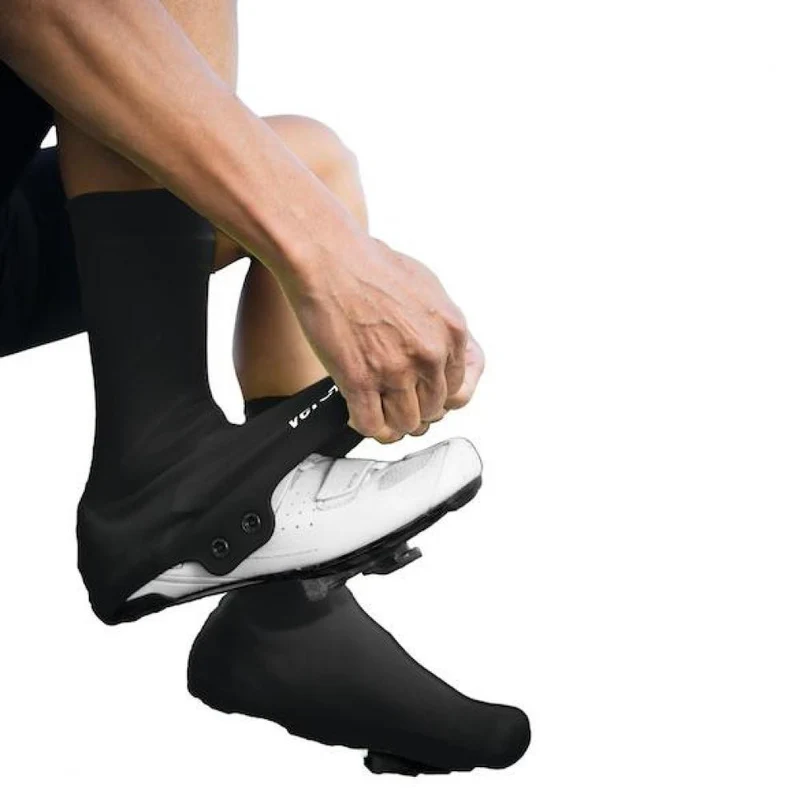 VeloToze Silicone Snap Road Überschuhe Größe M (40,5-42,5) Schwarz - leichte Silikon-Überschuhe mit Druckknöpfen