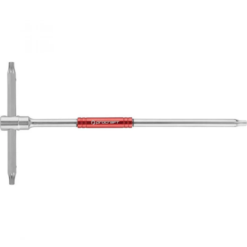 Procraft Werkzeug T-Handle Innensechsrund (Torx)-Satz 8-tlg. T10-T50 Silber/ Rot - maximale Kontrolle