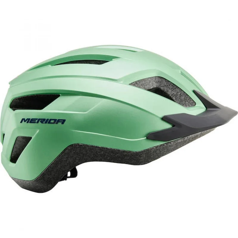 Merida Helm Commute grün 58-62 cm Grün - leichter City-Helm mit LED-Rücklicht