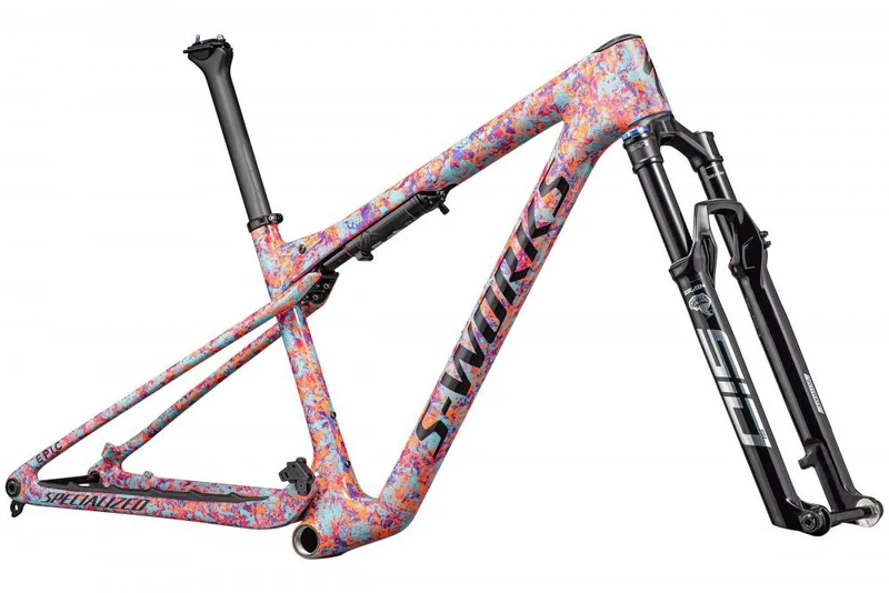 EPIC WC SW Rahmenset Lagoon Blue/Purple Orchid/Blaze XL - Carbon Mountainbike Fully Rahmen