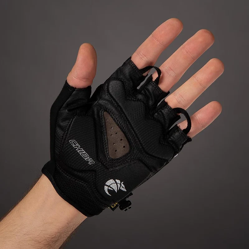 CHIBA Gel Premium - Radhandschuhe kurzfinger schwarz XS, atmungsaktiv & gepolstert