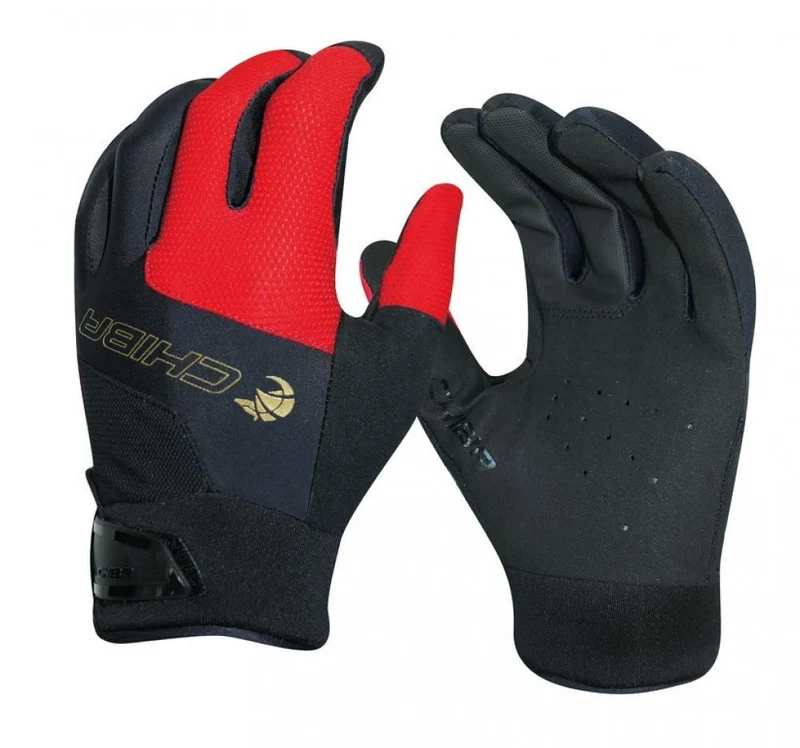 Chiba Handschuhe Viper lang schwarz rot Gr XS/6