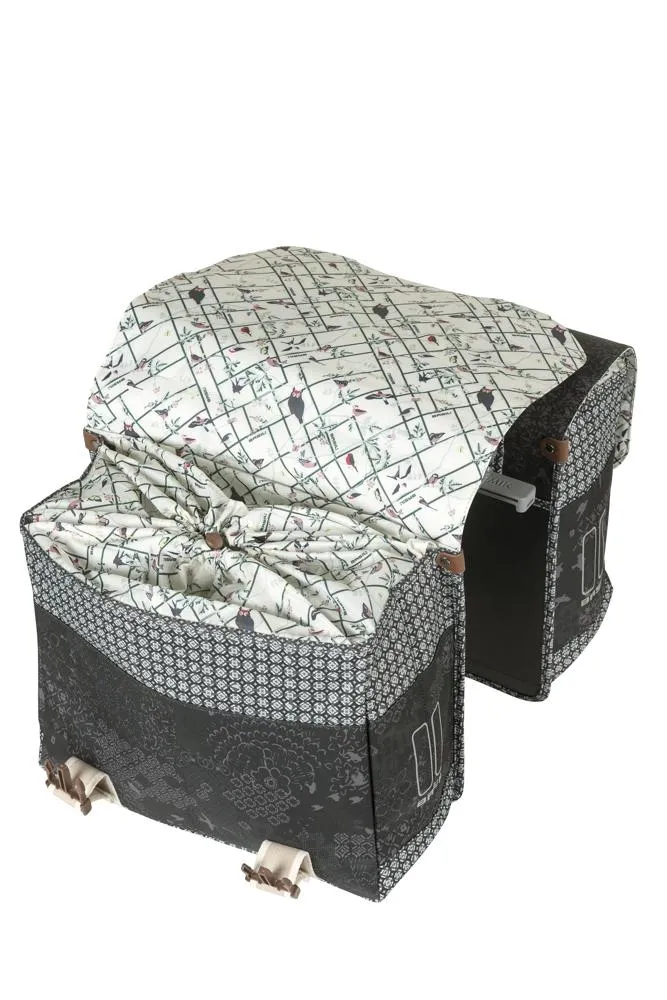 BASIL Bohème Double Bag MIK 2.0 - 35 Liter Doppeltasche wasserabweisend mit Reflektion & MIK 2.0-Adapterplatte