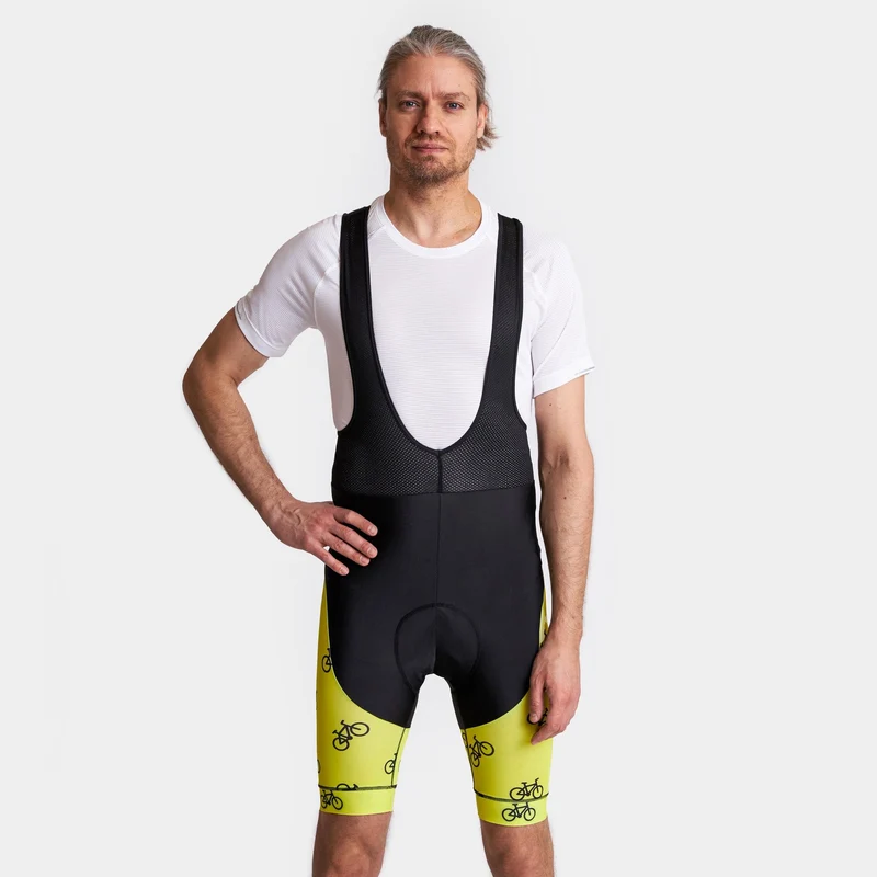 Yellow Cycling Bib Shorts VP8