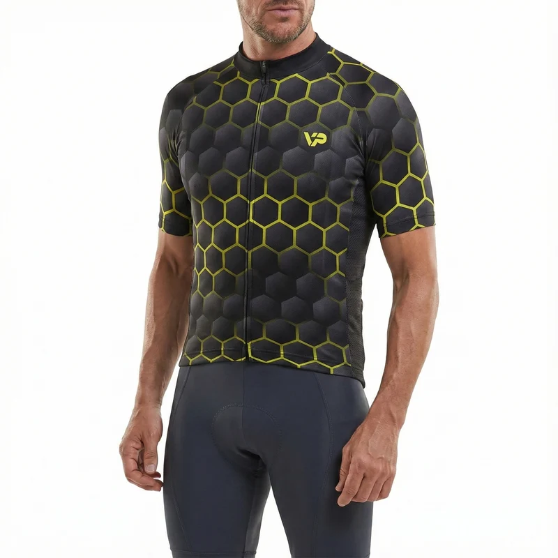 Hexagon Cycling Jersey - Yellow