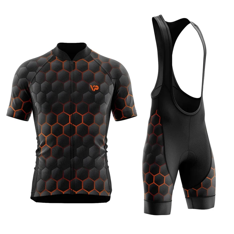 Hexagon Cycling Kit - Orange