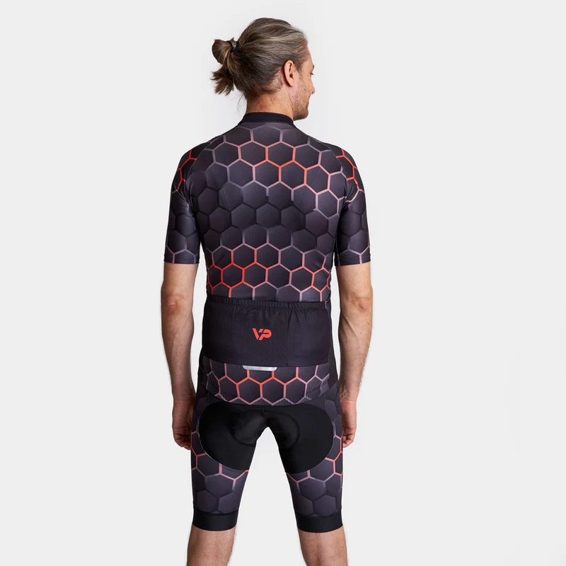 Hexagon Cycling Kit - Orange