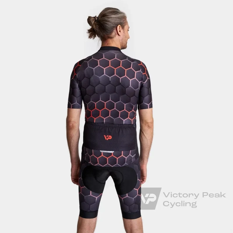 Hexagon Cycling Jersey - Orange