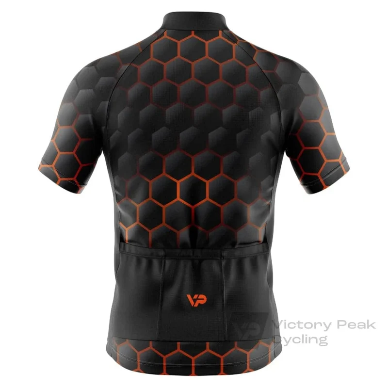Hexagon Cycling Jersey - Orange