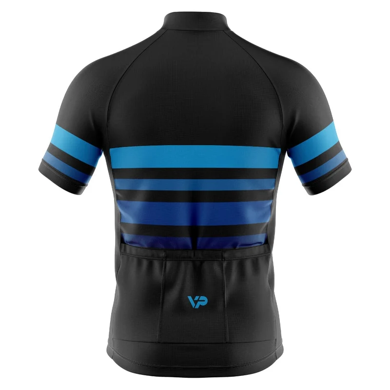 Black Cycling Kit VP2 Blue Lines