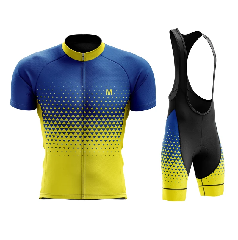 Men's Ukraine Gradient Cycling Jersey or Bibs