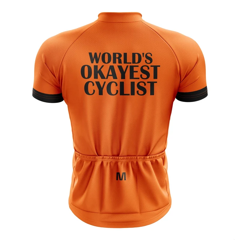 World's Okayest Cyclist Orange Jersey